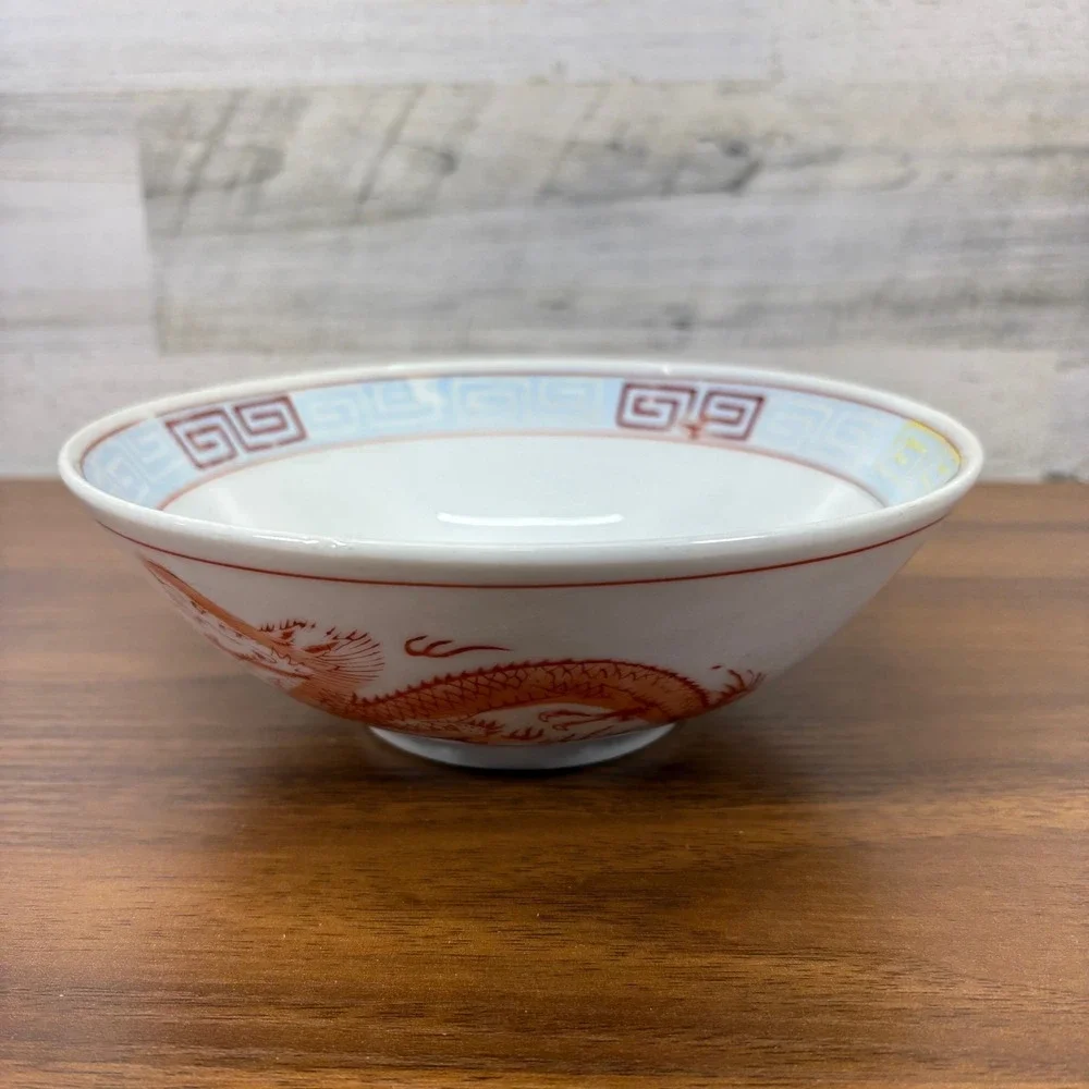 Vintage Japanese Fruit BOWL DRAGON/PHOENIX MOTIFS 7.5